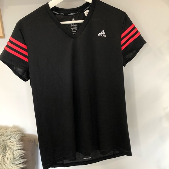 ADIDAS Black Running Climalite Shirt Large - Picture 5 of 9